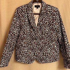J. Crew leopard print blazer. Size XL
